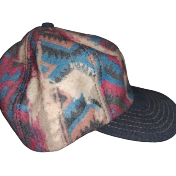 Vintage Carhartt Aztec Blanket Pattern SnapBack Hat Made In USA OSFM - Picture 4 of 9